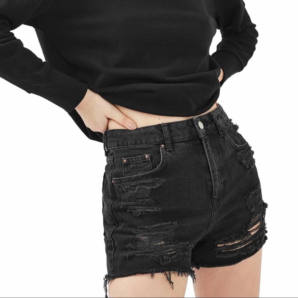 Topshop Ripped Mom Shorts